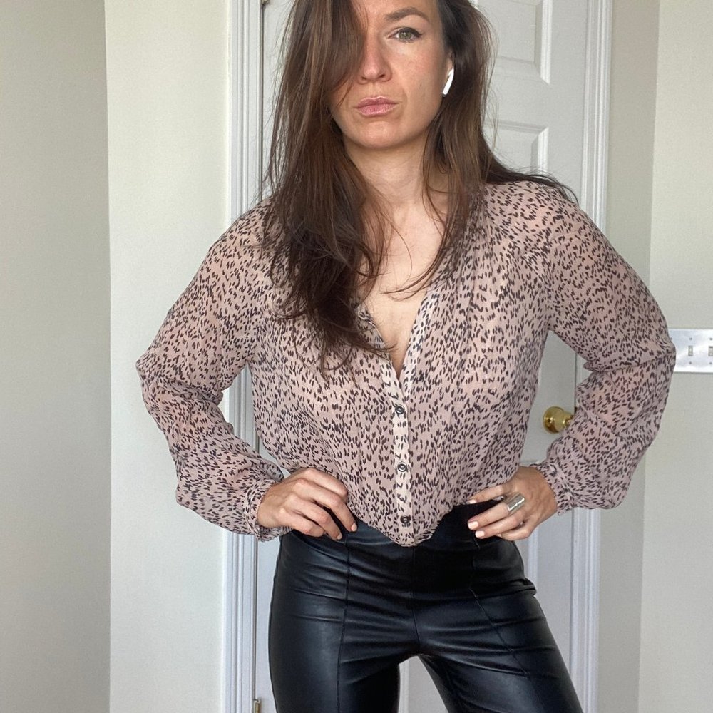 Designer Silk Blouse Rose by Costummode